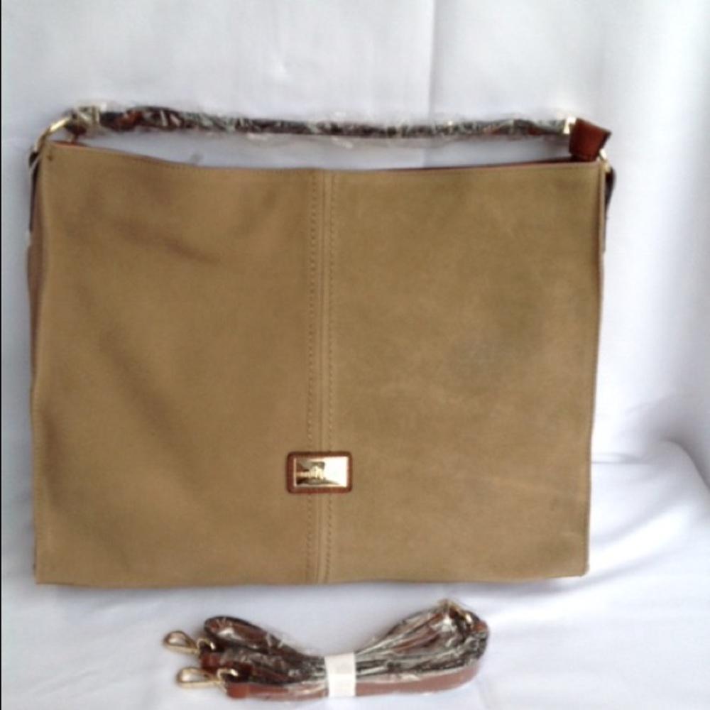 NWT WB-HB-37 Simply Noelle bag Suede hobo khaki tan